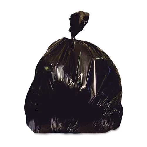 Heritage Reprocessed Resin Can Liners, 56 gal, 2 mil, 43" x 47", Black, 100/Carton (X8647QK)