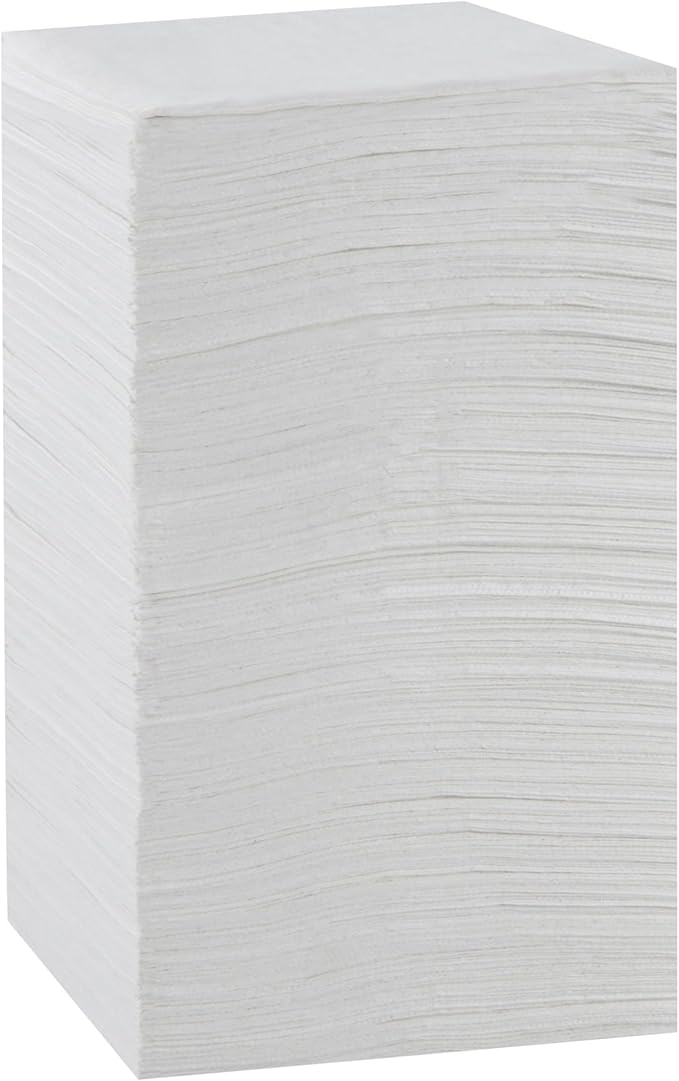 Dixie 1-Ply Beverage Paper Napkins By GP PRO, White, 1/4 Fold, 4000 Count (500 Disposable Napkins Per Pack, 8 Packs Per Case), 96019