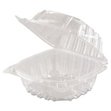 Dart ClearSeal Hinged-Lid Plastic Containers, 5.8 x 6 x 3, Clear, Plastic, 125/Pack, 4 Packs/Carton (C57PST1)