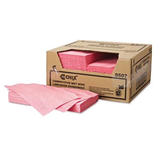 Chix Wet Wipes, 11.5 x 24, White/Pink, 200/Carton (8507)