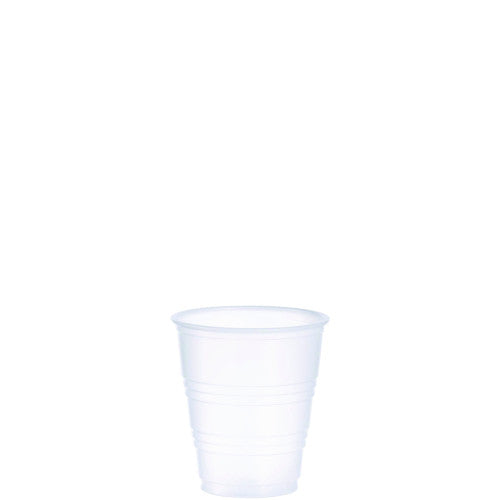 Dart High-Impact Polystyrene Cold Cups, 5 oz, Translucent, 100 Cups/Sleeve, 25 Sleeves/Carton (Y5CT)