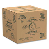 Dart Concorde Foam Plate, 3-Compartment Plate, 9" dia, White, 125/Pack, 4 Packs/Carton (9CPWCR)
