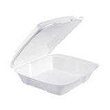 Dart Foam Hinged Lid Containers, 9.01 x 9.4 x 3.1, White, 200/Carton (90HT1R)