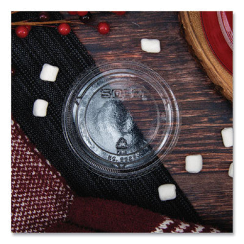 Non-Vented Cup Lids, Fits 9 oz to 22 oz Cups, Clear, 1,000/Carton