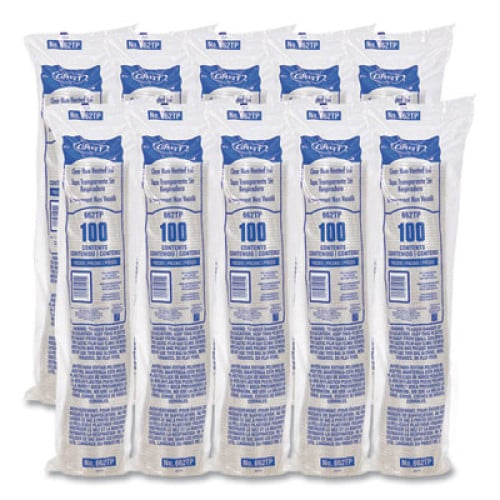 Non-Vented Cup Lids, Fits 9 oz to 22 oz Cups, Clear, 1,000/Carton