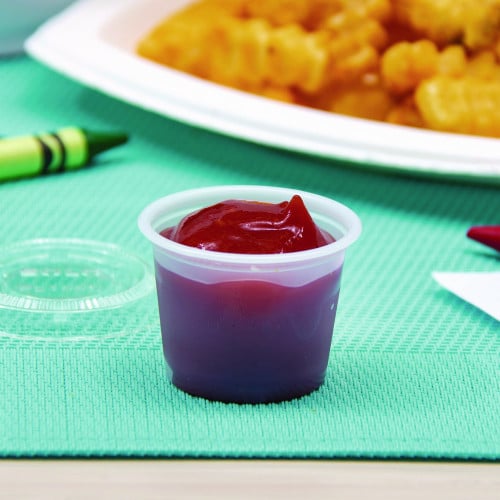 Dart Polystyrene Portion Cups, 1 oz, Translucent, 2,500/Carton (P100N)