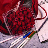 Dart ClearPac SafeSeal rPET Tamper-Resistant Container, ProPlanet Seal, Flat Lid, 24oz, 6.4 x 1.9 x 7.1, Clear, 100/Bag, 2 Bags/CT (CH24DEF)