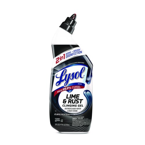 Lysol® Toilet Bowl Cleaner, Lime/Rust Remover, 24 oz, 9 Bottles (98013)