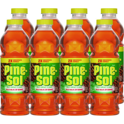 Pine-Sol Multi-Surface Cleaner Disinfectant Concentrated, Pine Scent, 20 oz Bottle, 8/Carton (60149CT)