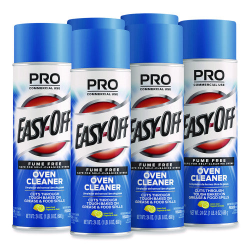 EASY-OFF Fume Free Max Oven Cleaner, Foam, Lemon, 24 oz Aerosol Spray, 6/Carton (85260)