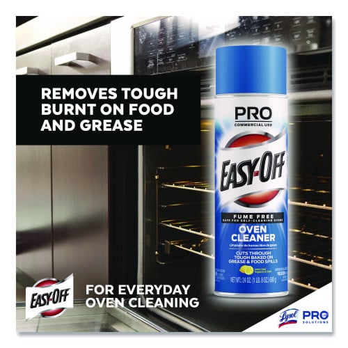 EASY-OFF Fume Free Max Oven Cleaner, Foam, Lemon, 24 oz Aerosol Spray, 6/Carton (85260)