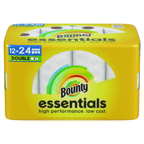 Bounty® Essentials Kitchen Paper Towels, 2-Ply, 108 Sheets, 12 Rolls (11093)