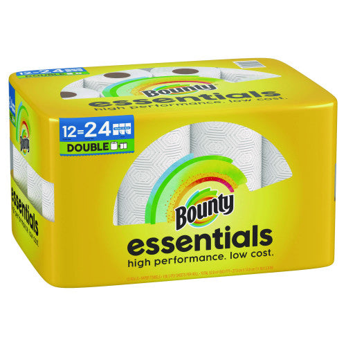 Bounty® Essentials Kitchen Paper Towels, 2-Ply, 108 Sheets, 12 Rolls (11093)