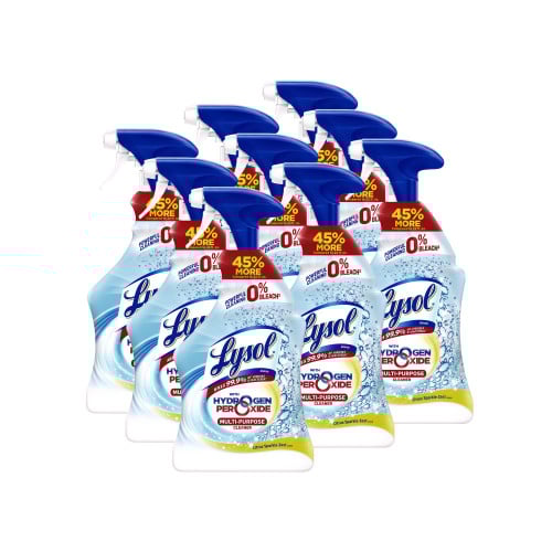 Lysol® Hydrogen Peroxide Cleaner, Citrus, 32 oz.Spray Bottle, 9/CT (89289CT)