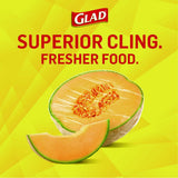 Glad Cling'N Seal Plastic Food Wrap, 200 Square Foot Roll, Clear (00020)