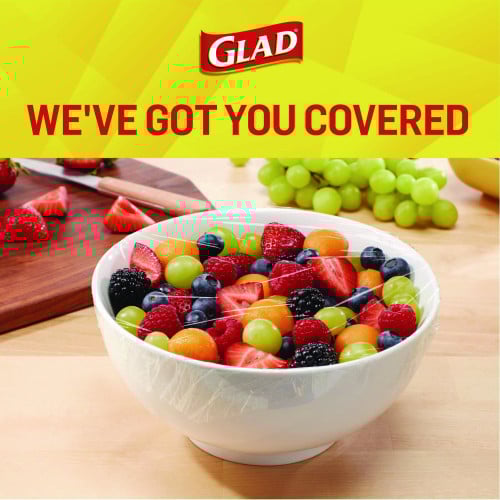 Glad Cling'N Seal Plastic Food Wrap, 200 Square Foot Roll, Clear (00020)