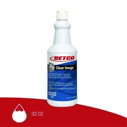 Betco Clear Image Glass and Surface Cleaner, Rain Fresh Scent, 32 oz Bottle, 12/Carton (1921200)