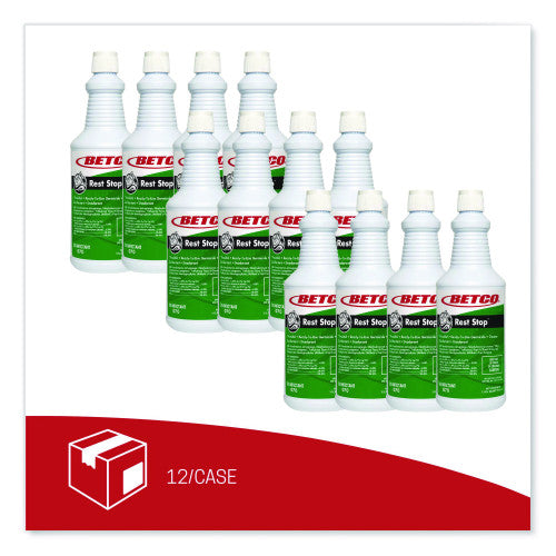 Betco Rest Stop Non-Acid Bowl and Restroom Cleaner, Floral Fresh Scent, 32 oz Bottle, 12/Carton (0701200)