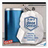 Glad Tall Kitchen Drawstring Trash Bags, 13 gal, 24" x 27.38", Gray, 100 Bags/Box, 4 Boxes/Carton (78526CT)
