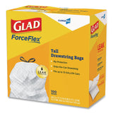 Glad Tall Kitchen Drawstring Trash Bags, 13 gal, 24" x 27.38", Gray, 100 Bags/Box, 4 Boxes/Carton (78526CT)
