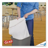 Glad Tall Kitchen Drawstring Trash Bags, 13 gal, 24" x 27.38", Gray, 100/Box (78526)