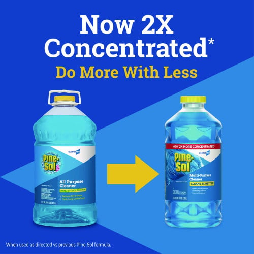Pine-Sol CloroxPro Multi-Surface Cleaner Concentrated, Sparkling Wave Scent, 80 oz Bottle, 3/Carton (60609CT)