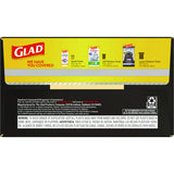 Glad Guaranteed Strong Large Drawstring Trash Bags, Three-Ply, 30 gal, 1.05 mil, 30" x 33", Black, 90/Carton (78952)