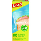 Glad Fold Top Food Storage Sandwich Bags, 6.5" x 5.5", Clear, 2,160/Carton (60771)