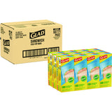 Glad Fold Top Food Storage Sandwich Bags, 6.5" x 5.5", Clear, 2,160/Carton (60771)