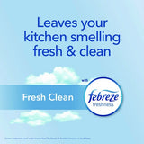 Glad ForceFlex MaxStrength Tall Kitchen Drawstring Trash Bags, 13 gal, Fresh Clean Scent, 24" x 28", White, 34/Box, 6 Boxes/CT (70320)