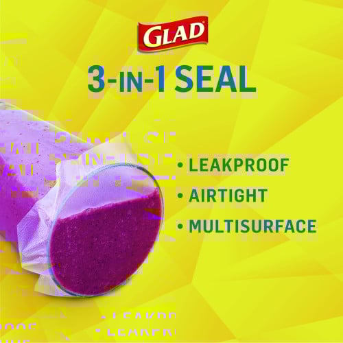 Glad Press'n Seal Food Plastic Wrap, 70 Square Foot Roll, 12 Rolls/Carton (70441)