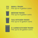 Glad ForceFlex Kitchen Drawstring Trash Bags, 13 gal, Fresh Clean Scent, 24" x 27.38", White, 80/Box (78899BX)