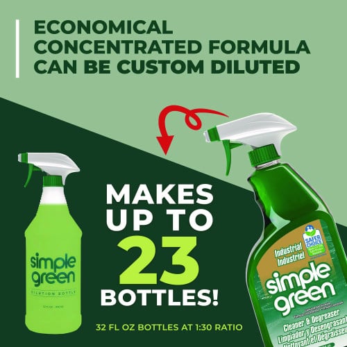 simple green Industrial Cleaner and Degreaser, Concentrated, 24 oz Spray Bottle (13012)