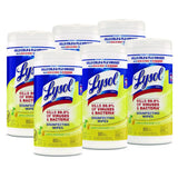 Lysol® Disinfecting Wipes, Lemon & Lime, 80 Wipes, 6 Canisters (77182CT)