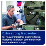 Tork Industrial Heavy-Duty Cleaning Cloth, 1-Ply, 13.97 x, 4.25, Unscented, White, 60 Cloths, 4/Carton (570481)