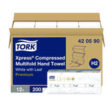 Tork® Xpress Compressed Multifold Hand Towels, 1-Ply, White, 2400 Towels (420590)