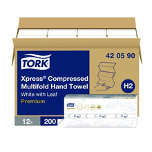 Tork® Xpress Compressed Multifold Hand Towels, 1-Ply, White, 2400 Towels (420590)