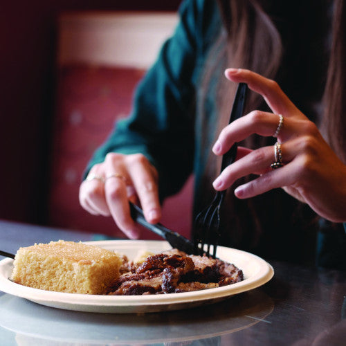 Dart Compostable Fiber Dinnerware, ProPlanet Seal, Plate, 10.2" dia, Natural, 500/Carton (10FBRP1)