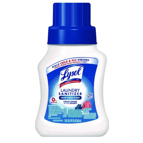 LYSOL Brand Laundry Sanitizer, Crisp Linen Scent, 21 oz Bottle, 6/Carton (56374CT)