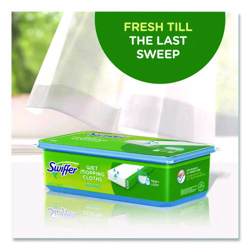 Swiffer Wet Refill Cloths, 8 x 10, Fresh Scent, White, 24/Pack, 6 Packs/Carton (35155)