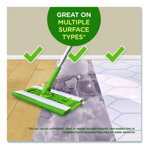 Swiffer Wet Refill Cloths, 8 x 10, Fresh Scent, White, 24/Pack, 6 Packs/Carton (35155)