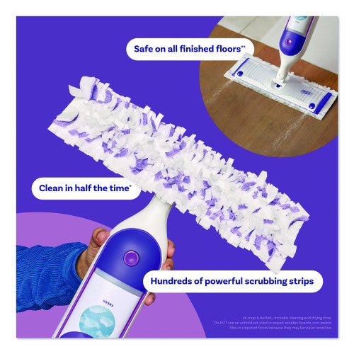 Swiffer PowerMop Mopping Pads, 15.4 x 5.3, White/Purple. 11/Pack (12868PK)