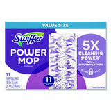 Swiffer PowerMop Mopping Pads, 15.4 x 5.3, White/Purple. 11/Pack (12868PK)