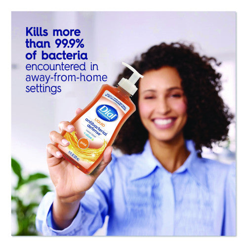 Dial Antibacterial Defense Gold Hand Soap + Aloe, Original, 11 oz Pump Bottle, 12/Carton (35470)