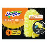 Swiffer Heavy Duty Dusters Refill, Trap + Lock Fiber, Yellow, 11/Box (99035BX)