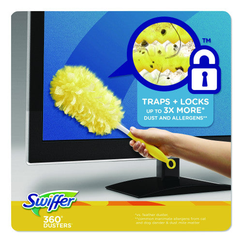 Swiffer Heavy Duty Dusters Refill, Trap + Lock Fiber, Yellow, 11/Box (99035BX)