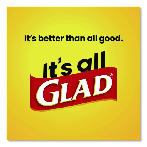 Glad Large Quick-Tie Trash Bags, Tie-Flap, 30 gal, 0.81 mil, 30 x 33, Black, 10 Bags/Box, 12 Boxes/Carton (00079CT)
