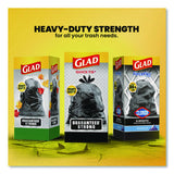 Glad Large Quick-Tie Trash Bags, Tie-Flap, 30 gal, 0.81 mil, 30 x 33, Black, 10 Bags/Box, 12 Boxes/Carton (00079CT)