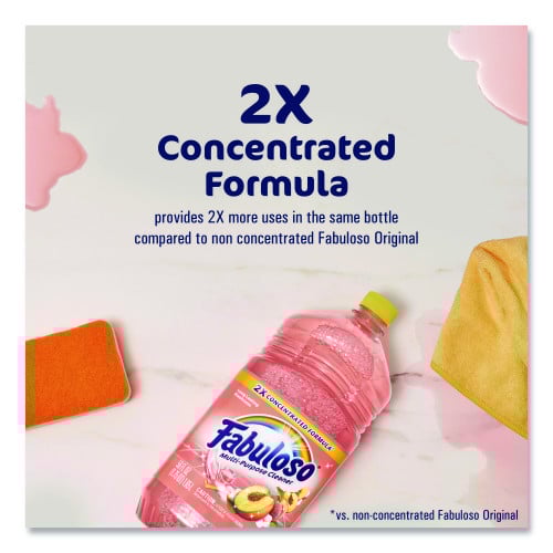 Fabuloso Multi-Use Cleaner, Peach Scent, 56 oz Bottle, 6/Carton (61046751)