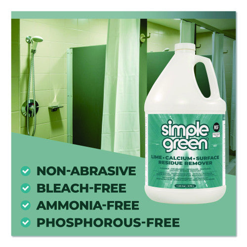 simple green Lime Calcium Surface Residue Remover, 1 gal Bottle, 6/Carton (1700128)